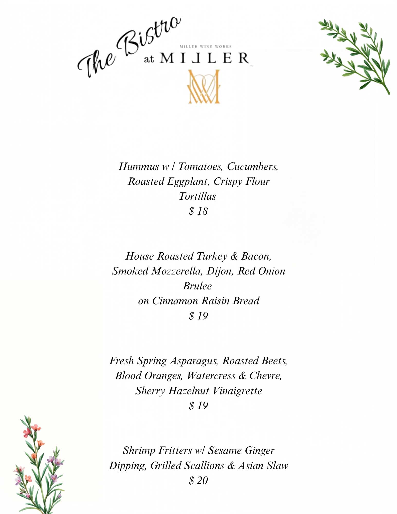 Spring Menu
